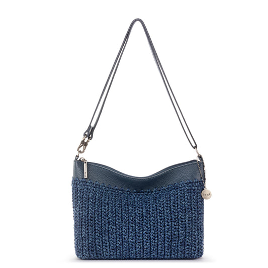 The Sak Lumi Crossbody - Hand Crochet - Denim Tonal Straw