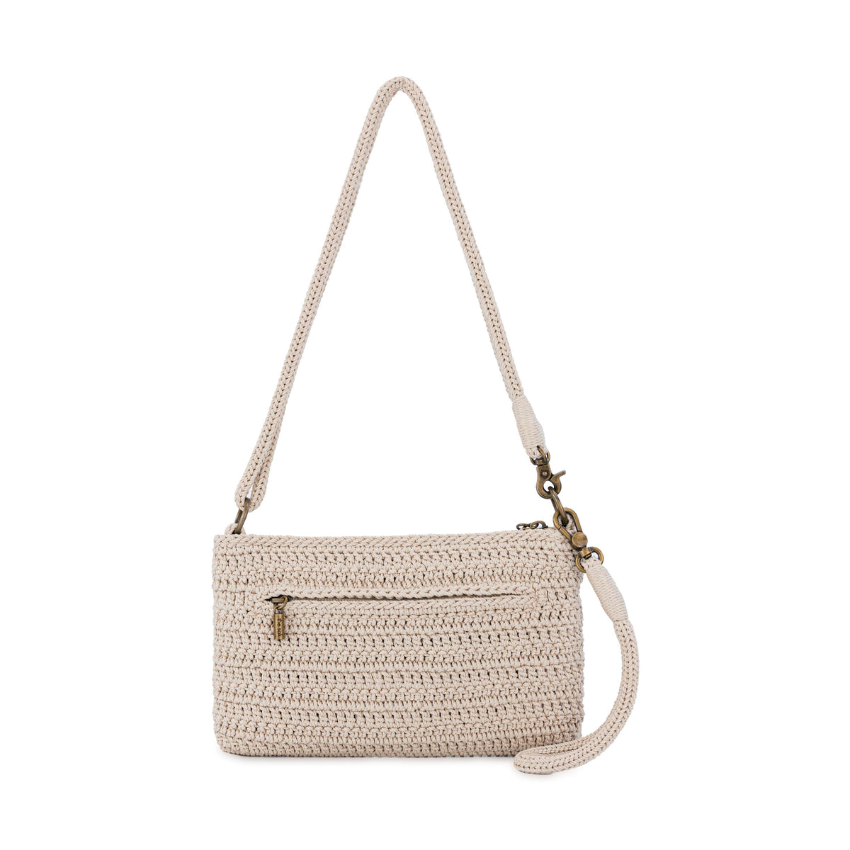 The Sak Vita Convertible Wristlet - Hand Crochet - Flower Ecru