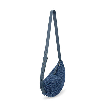 The Sak Tess Sling - Hand Crochet - Denim Tonal Straw