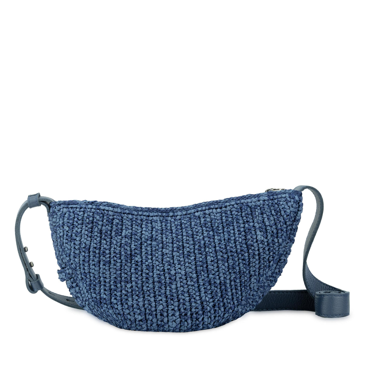 The Sak Tess Sling - Hand Crochet - Denim Tonal Straw