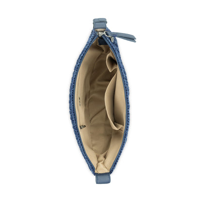 The Sak Tess Sling - Hand Crochet - Denim Tonal Straw
