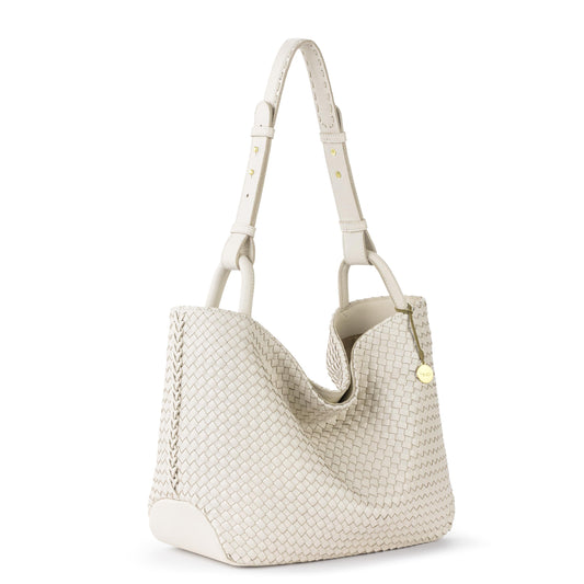 The Sak Los Feliz Medium Tote - Leather - Stone Woven