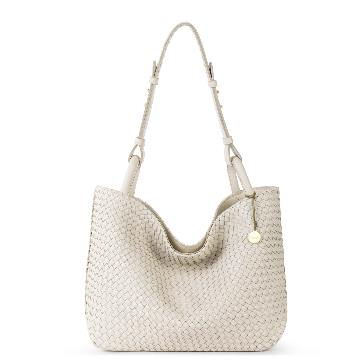 The Sak Los Feliz Medium Tote - Leather - Stone Woven