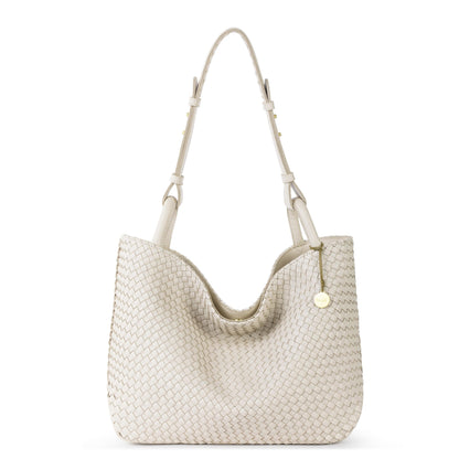 The Sak Los Feliz Medium Tote - Leather - Stone Woven