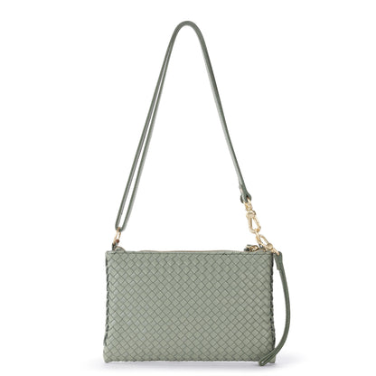 The Sak Vita Convertible Wristlet - Leather - Meadow Woven