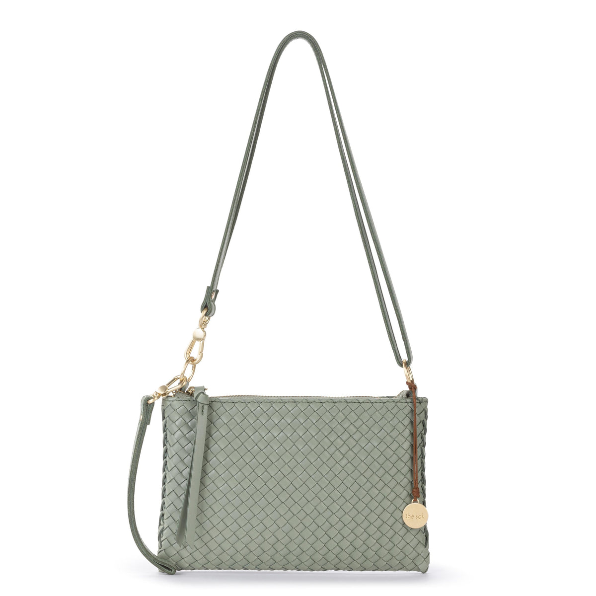The Sak Vita Convertible Wristlet - Leather - Meadow Woven