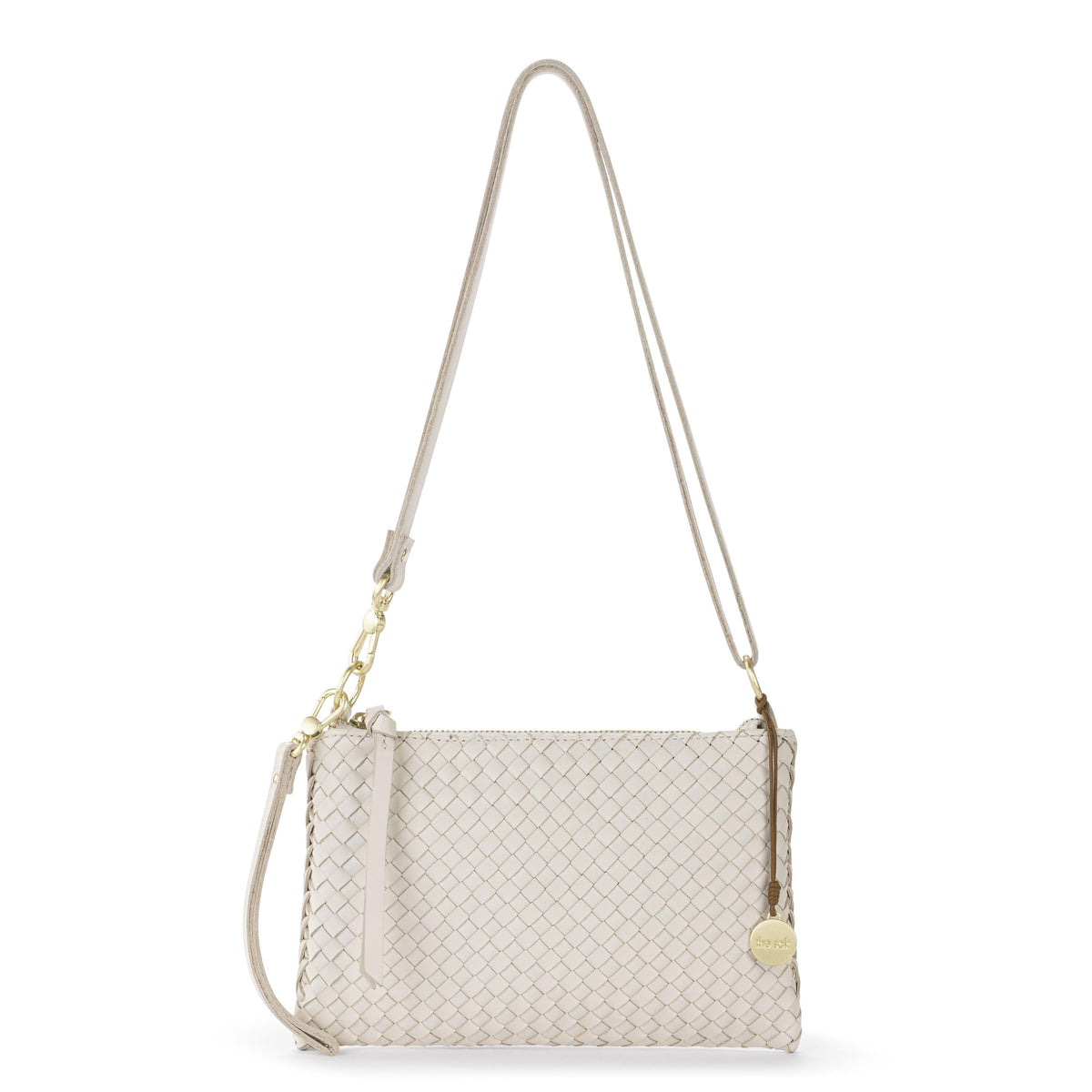 The Sak Vita Convertible Wristlet - Leather - Stone Woven