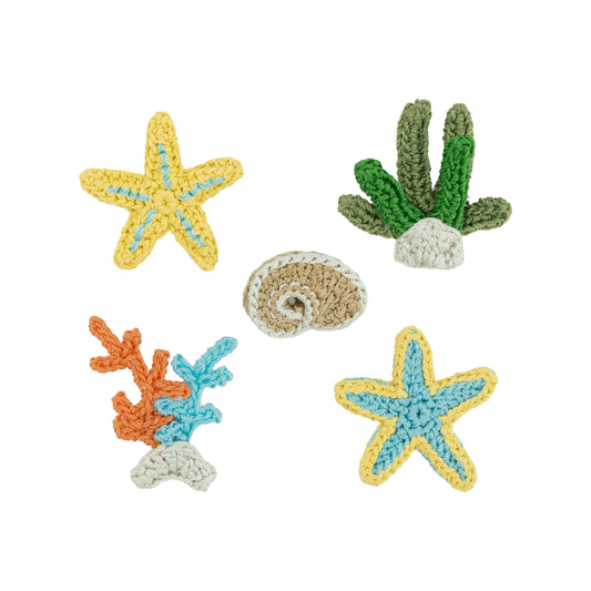 The Sak Yarnicharmz 5 Pack - Hand Crochet - Starfish