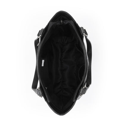 The Sak Bolinas Satchel - Leather - Black Floral Embossed