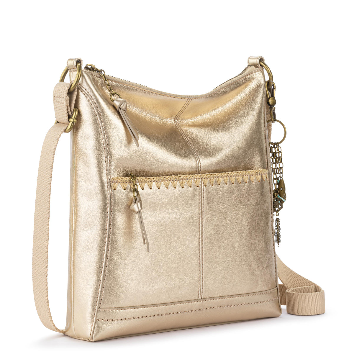 The Sak Lucia Crossbody - Leather - Light Gold