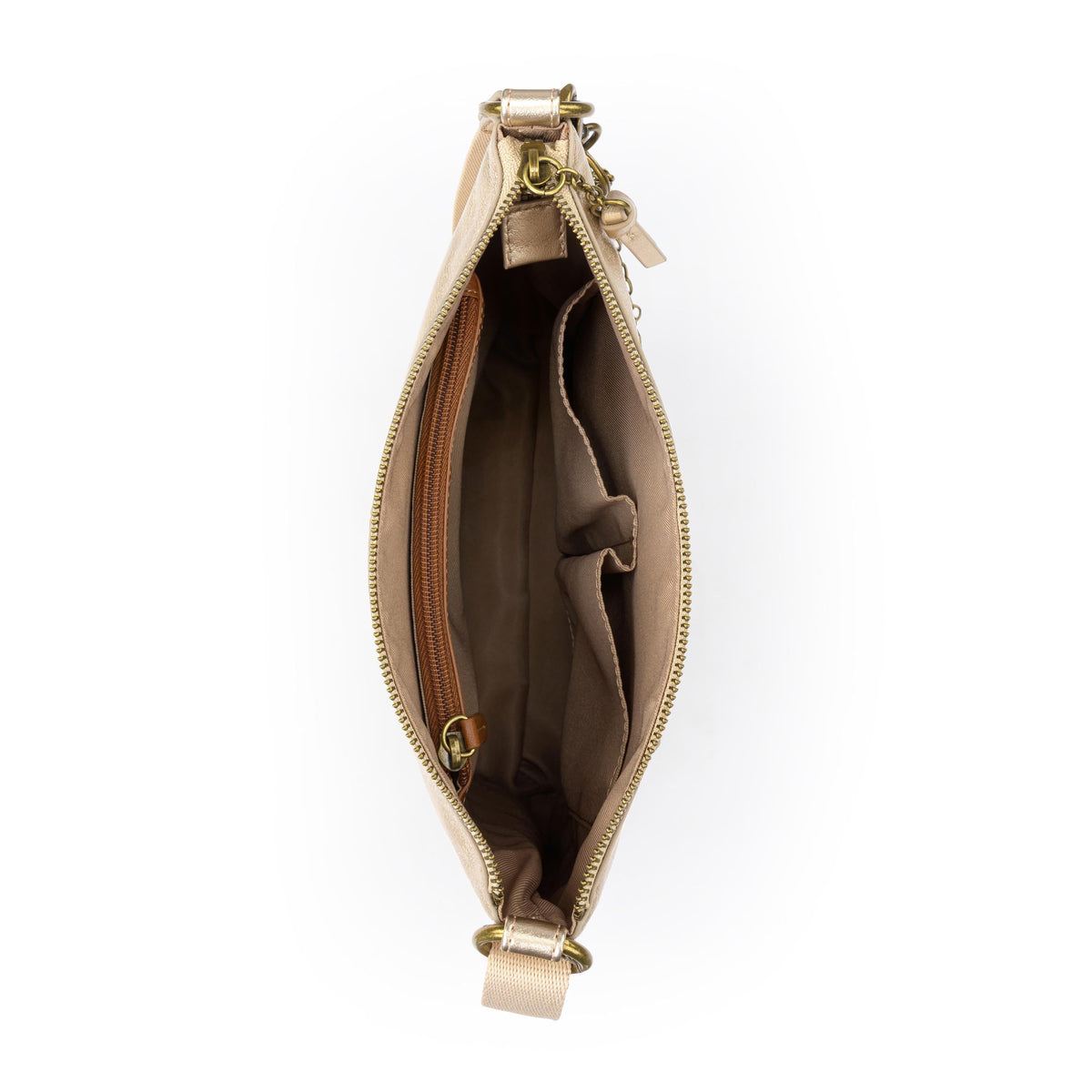 The Sak Lucia Crossbody - Leather - Light Gold