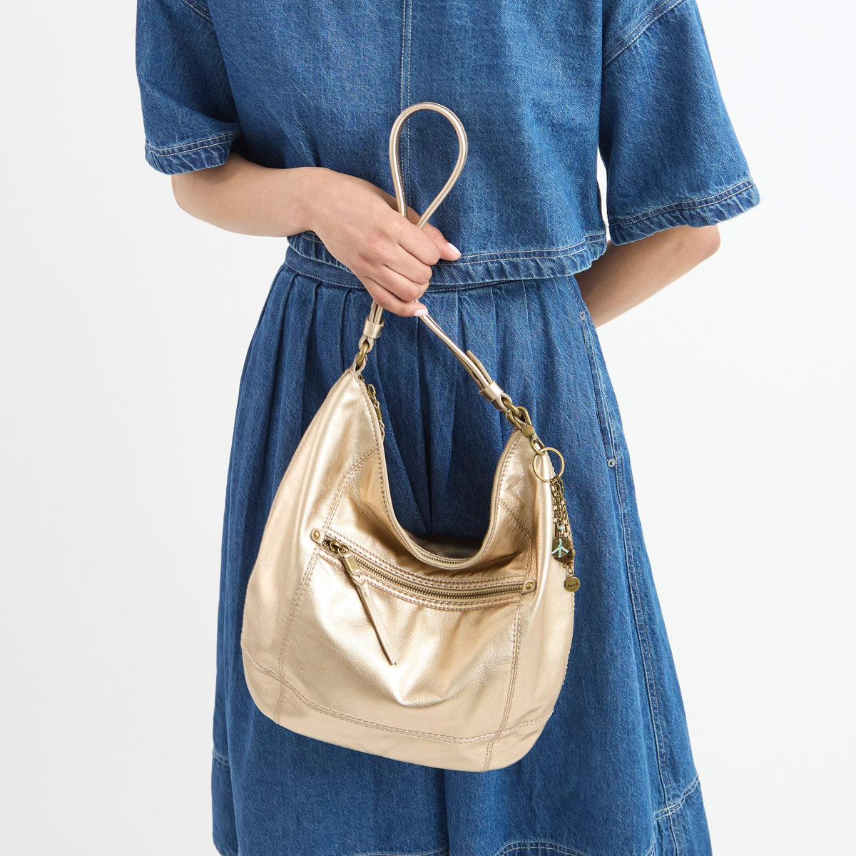 The Sak Sequoia Hobo - Leather - Light Gold