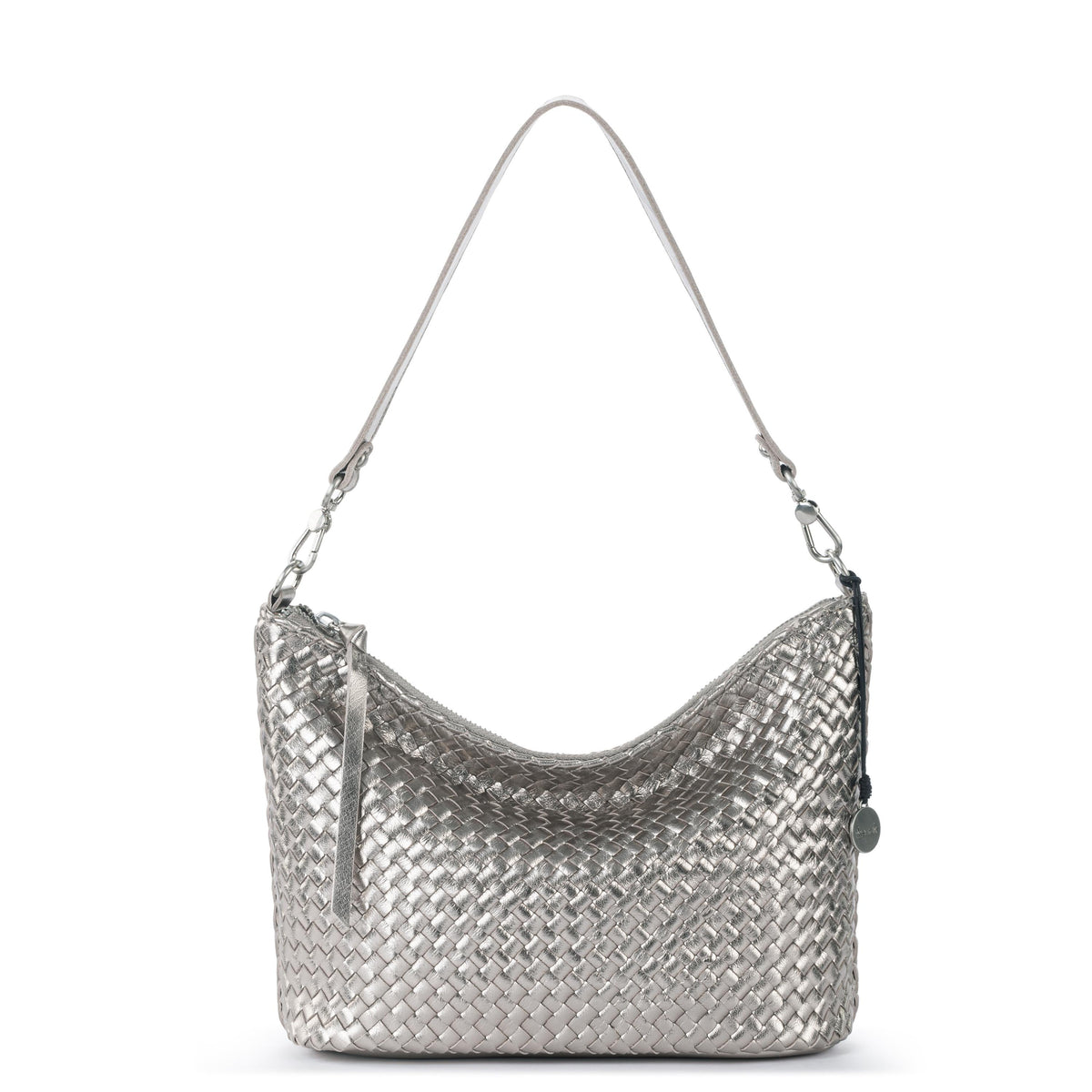 The Sak Juniper Small Hobo - Leather - Pyrite Woven