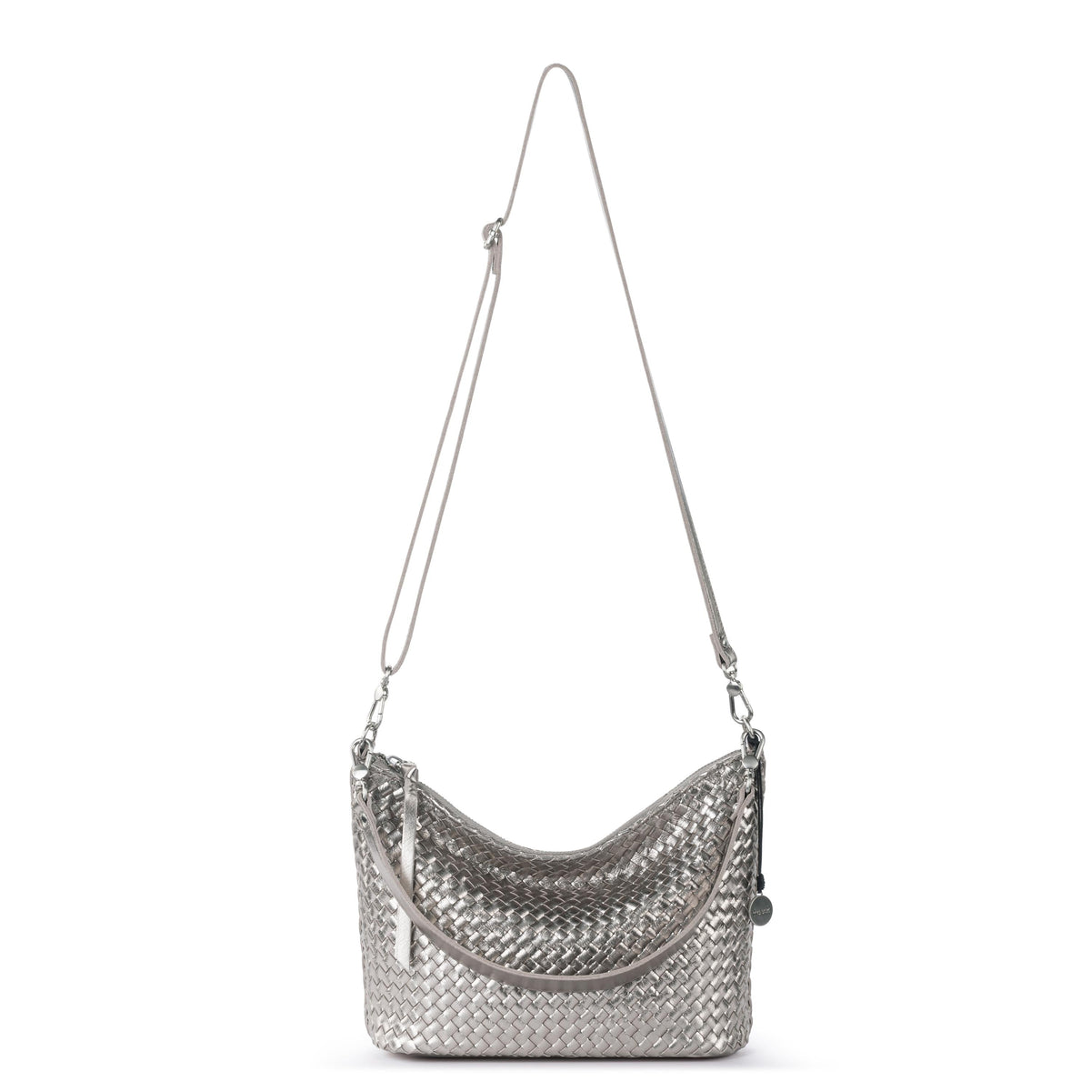 The Sak Juniper Small Hobo - Leather - Pyrite Woven