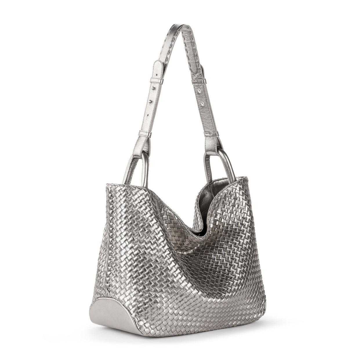 The Sak Los Feliz Medium Tote - Leather - Pyrite Woven