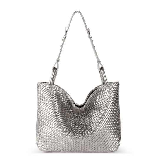 The Sak Los Feliz Medium Tote - Leather - Pyrite Woven
