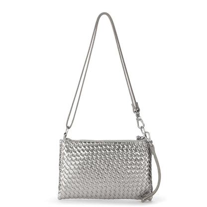The Sak Vita Convertible Wristlet - Leather - Pyrite Woven