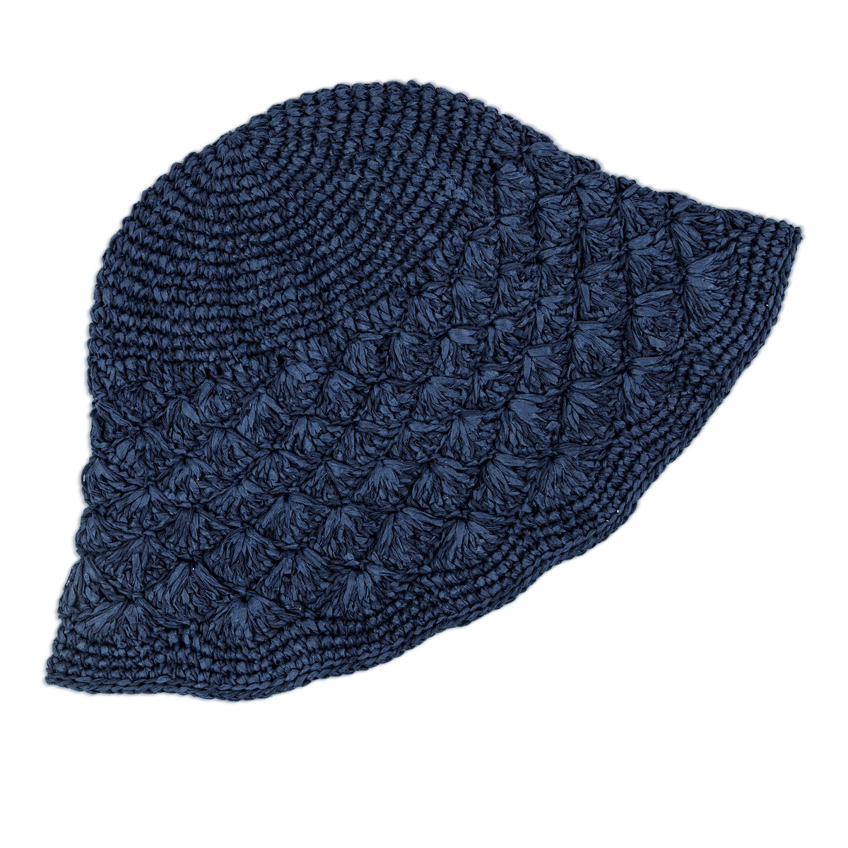 The Sak Lanie Bucket Hat - Hand Crochet - Denim Shell