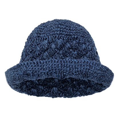 The Sak Lanie Bucket Hat - Hand Crochet - Denim Shell