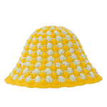 The Sak Lanie Bucket Hat - Hand Crochet - Lemon Drop Shell