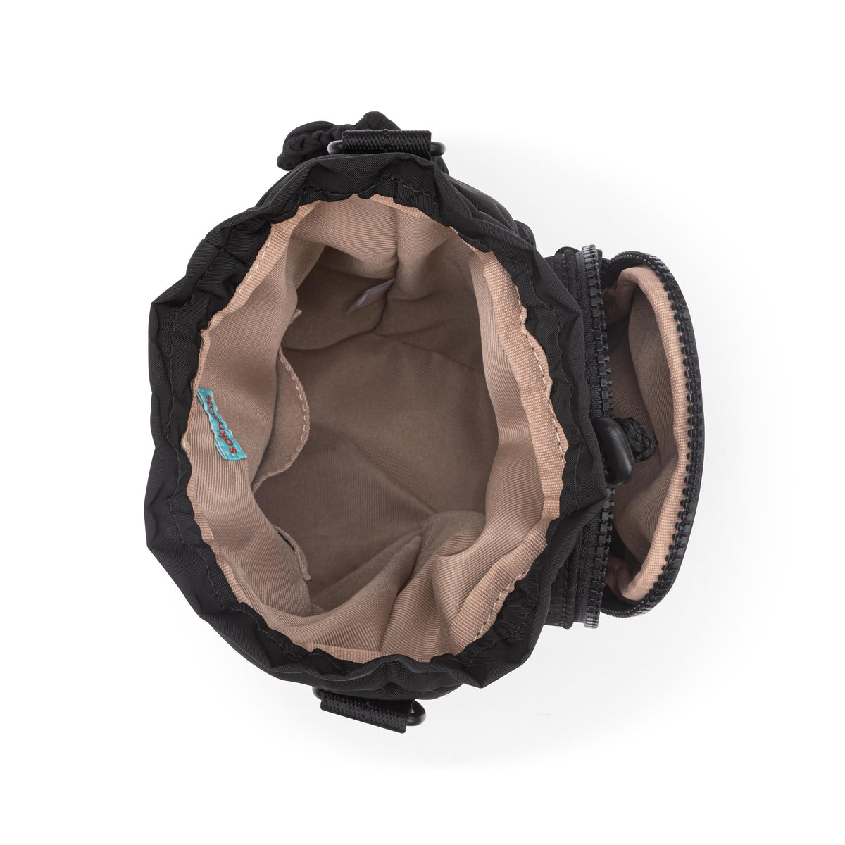 Sakroots Banyan Drawstring Crossbody - EcoTwill - Black Flower Blossom Quilted