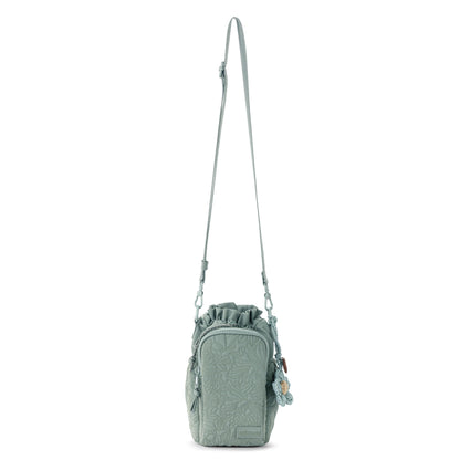 Sakroots Banyan Drawstring Crossbody - EcoTwill - Sage Flower Blossom Quilted