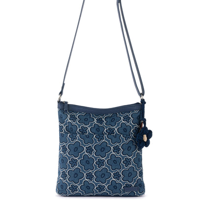 Sakroots Banyan Basic Crossbody - Denim - Denim Retro Flower