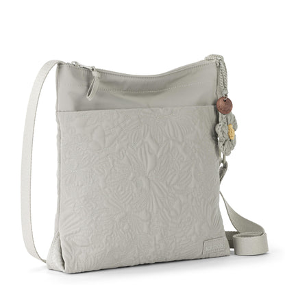 Sakroots Banyan Basic Crossbody - EcoTwill - Pebble Flower Blossom Quilted