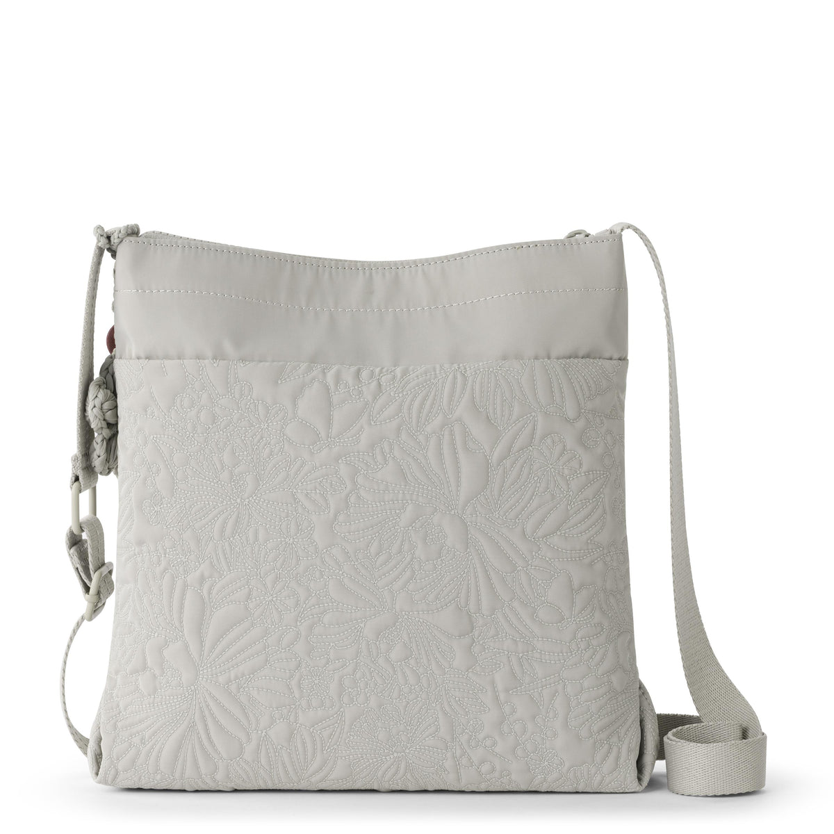Sakroots Banyan Basic Crossbody - EcoTwill - Pebble Flower Blossom Quilted