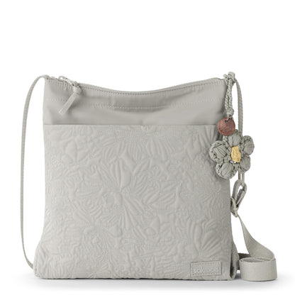 Sakroots Banyan Basic Crossbody - EcoTwill - Pebble Flower Blossom Quilted