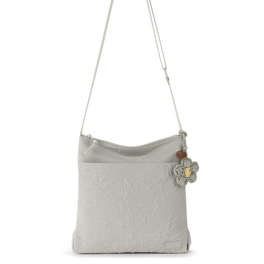 Sakroots Banyan Basic Crossbody - EcoTwill - Pebble Flower Blossom Quilted