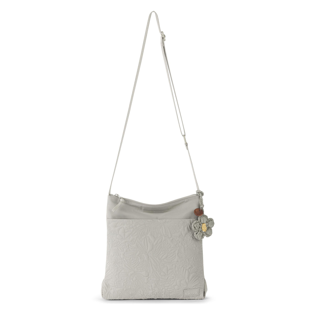 Sakroots Banyan Basic Crossbody - EcoTwill - Pebble Flower Blossom Quilted
