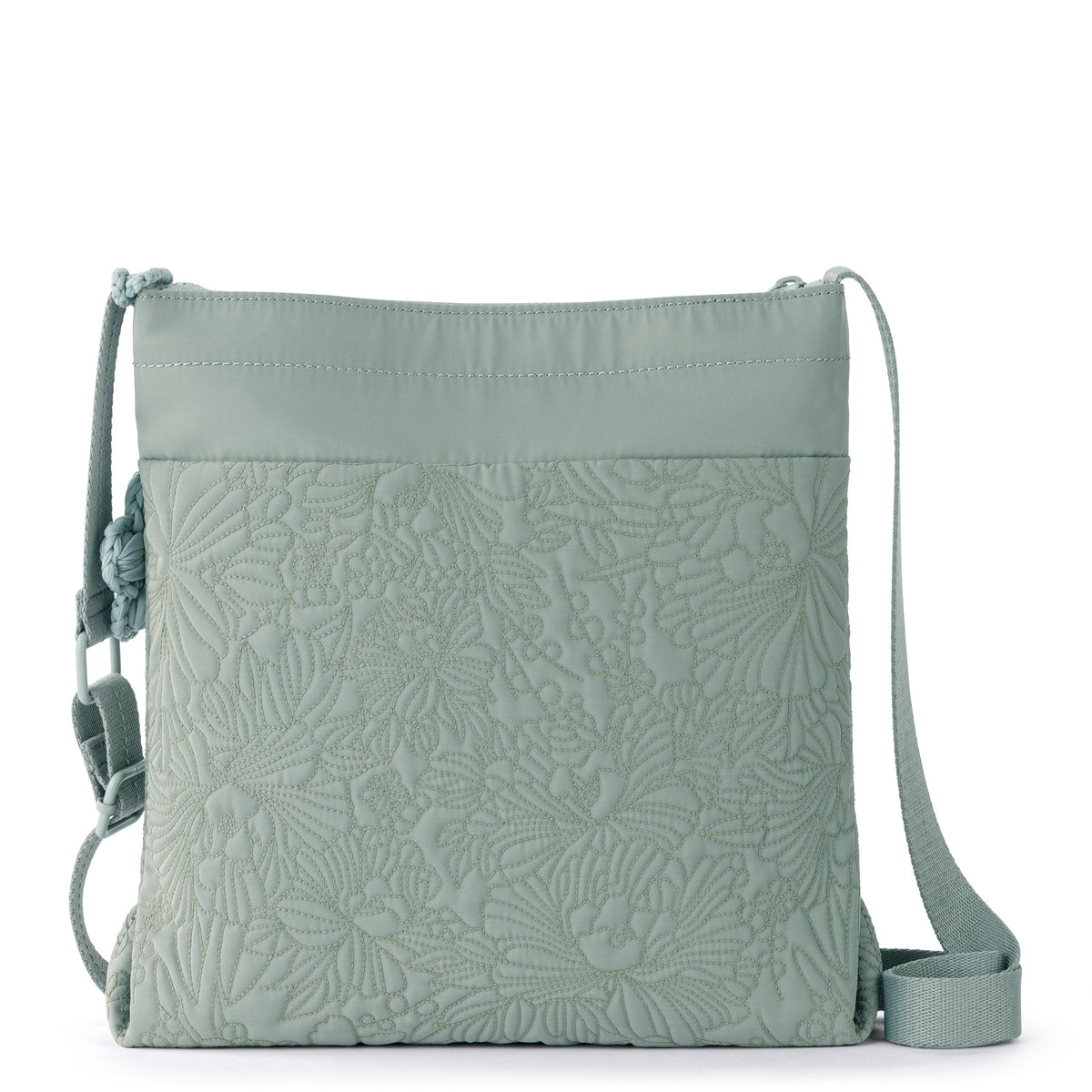 Sakroots Banyan Basic Crossbody - EcoTwill - Sage Flower Blossom Quilted