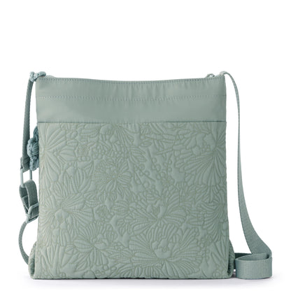 Sakroots Banyan Basic Crossbody - EcoTwill - Sage Flower Blossom Quilted