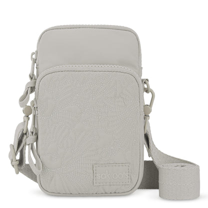 Sakroots Koa Smartphone Crossbody - EcoTwill - Pebble Flower Blossom Quilted