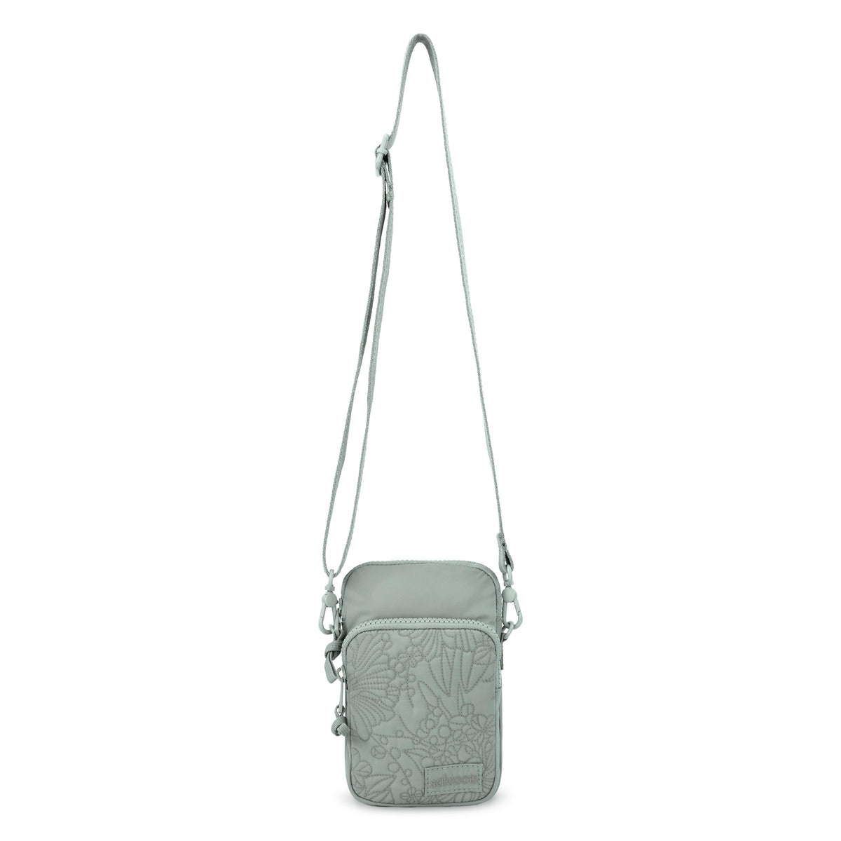 Sakroots Koa Smartphone Crossbody - EcoTwill - Sage Flower Blossom Quilted