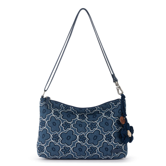 Sakroots Lumi Crossbody - Denim - Denim Retro Flower