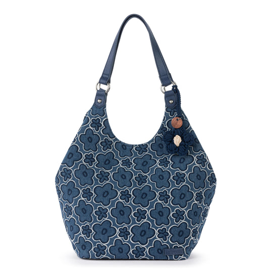 Sakroots Roma Shopper - Denim - Denim Retro Flower