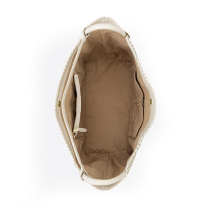 The Sak Los Feliz Large Tote - Leather - Stone Woven
