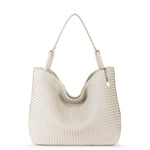 The Sak Los Feliz Large Tote - Leather - Stone Woven