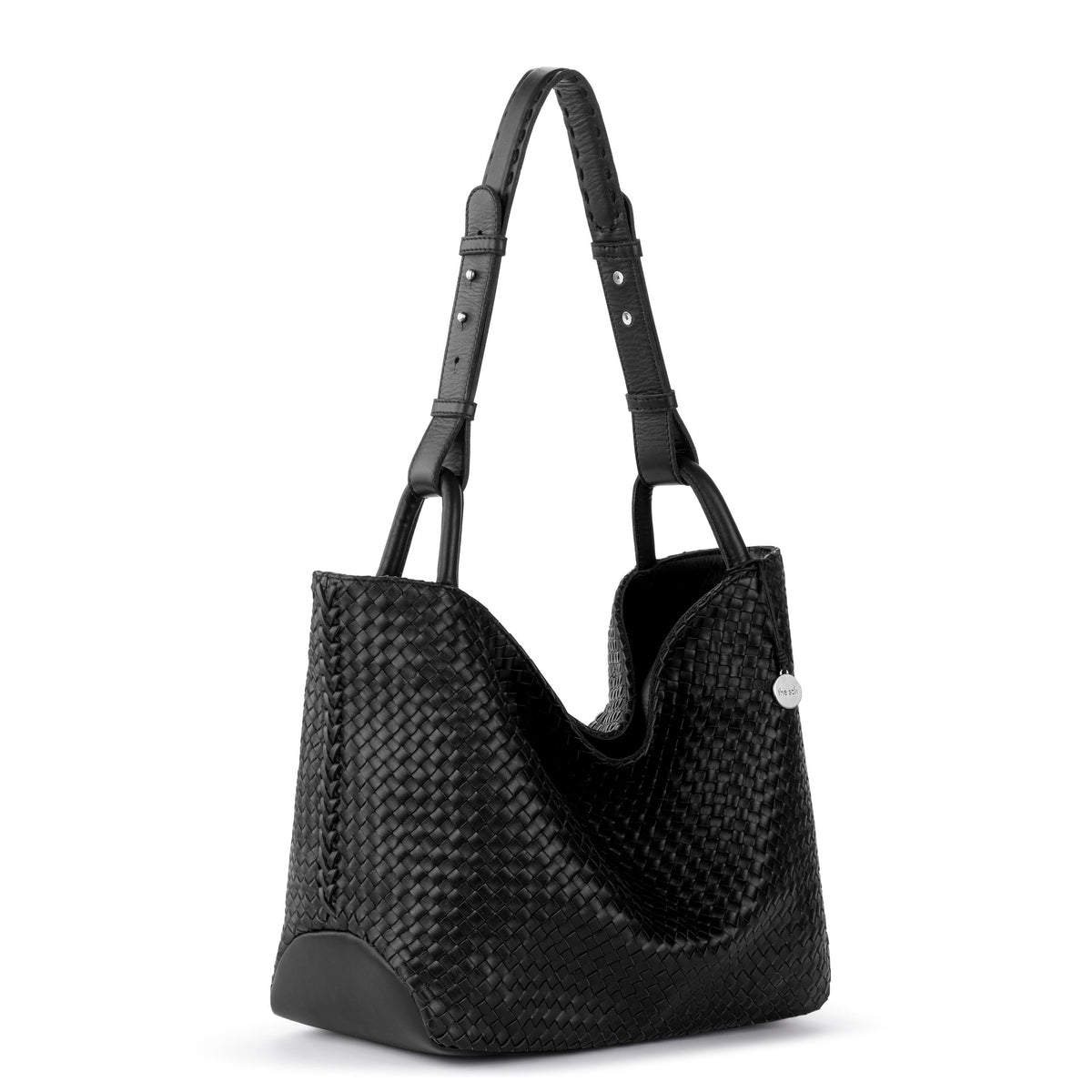 The Sak Los Feliz Medium Tote - Leather - Black Woven