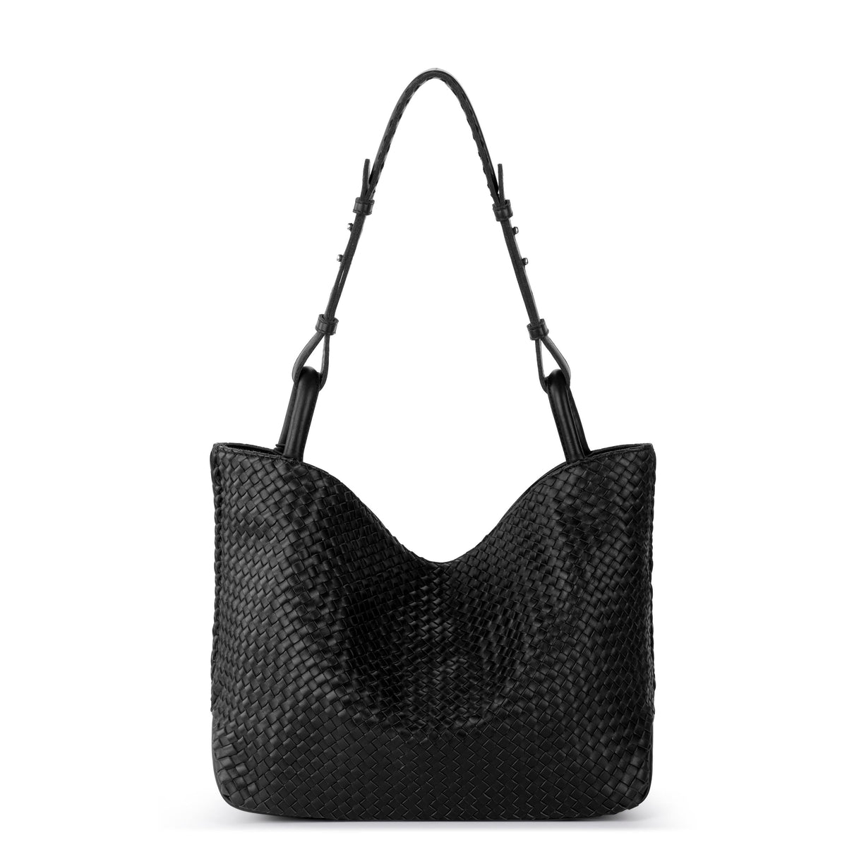The Sak Los Feliz Medium Tote - Leather - Black Woven