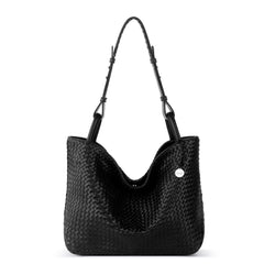 Leather - Black Woven