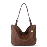 The Sak Los Feliz Medium Tote - Leather - Mahogany Cognac Woven