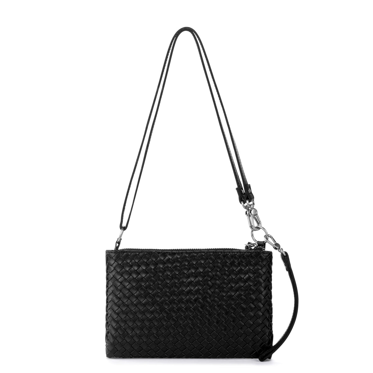 The Sak Vita Convertible Wristlet - Leather - Black Woven