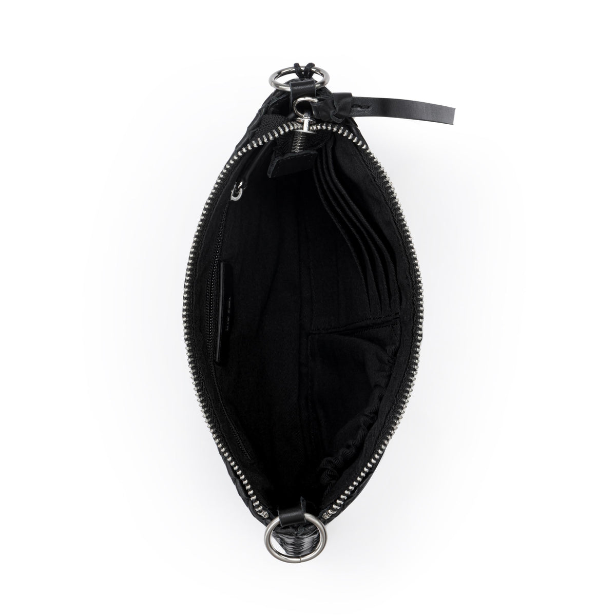 The Sak Vita Convertible Wristlet - Leather - Black Woven