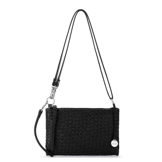 The Sak Vita Convertible Wristlet - Leather - Black Woven