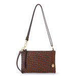 The Sak Vita Convertible Wristlet - Leather - Mahogany Cognac Woven