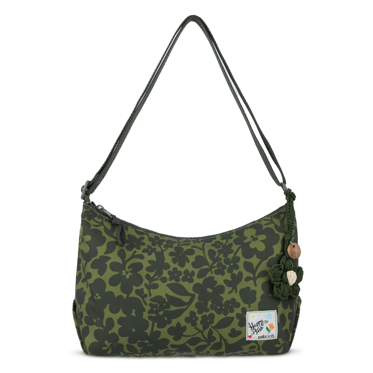 Sakroots Banyan Hobo - EcoTwill - Olive Shadow Floral