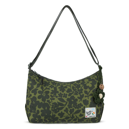 Sakroots Banyan Hobo - EcoTwill - Olive Shadow Floral